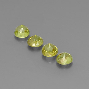 Sphene Gemstone in 4.6 mm Size for Sale, Sphene Stone in Golden Green Color