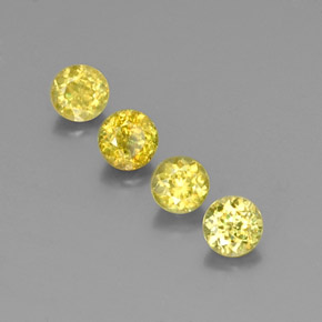 1.99 ct Gold Sphene Gemstone, Sphene Gem in Round Facet Shape for Sale.