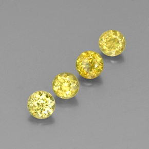 1.99 ct Gold Sphene Stone, Natural Sphene in Round Facet Shape for Sale