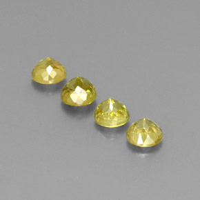 Sphene Gemstone in 4.5 mm Size for Sale, Sphene Stone in Greenish Golden Color