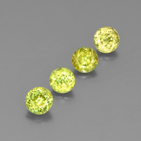2.76 ct Green Sphene Stone, Natural Sphene in Round Facet Shape for Sale
