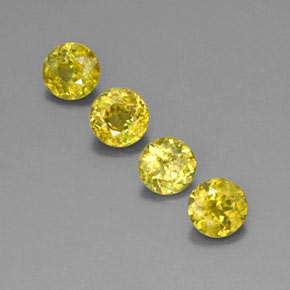 2.14 ct Green Sphene Gemstone, Sphene Gem in Round Facet Shape for Sale.