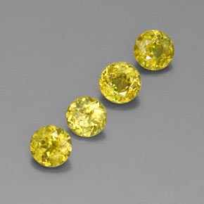 2.14 ct Green Sphene Stone, Natural Sphene in Round Facet Shape for Sale