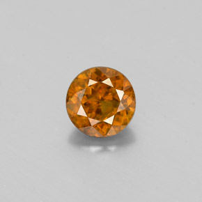 0.57 ct Gold Sphene Gemstone, Sphene Gem in Round Facet Shape for Sale.