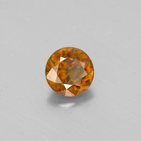 0.57 ct Gold Sphene Stone, Natural Sphene in Round Facet Shape for Sale