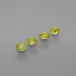Sphene Gemstones in 4.2 mm Size for Sale, Sphene Stones in Golden Green Color