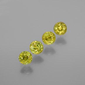 1.35 ct Green Sphene Stone, Natural Sphene in Round Facet Shape for Sale