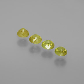 Sphene Gemstone in 4 mm (calibrated) Size for Sale, Sphene Stone in Golden Green Color