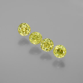 1.34 ct Green Sphene Gemstone, Sphene Gem in Round Facet Shape for Sale.