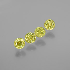 1.34 ct Green Sphene Stone, Natural Sphene in Round Facet Shape for Sale