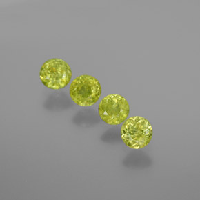 1.21 ctw Green Sphene Stones, Natural Sphene in Round Facet Shape for Sale