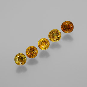 1.21 ctw Multicolor Sphene Stones, Natural Sphene in Round Facet Shape for Sale