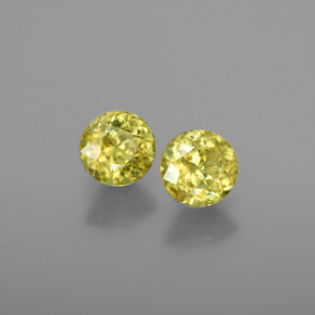 1.06 ct Green Sphene Stone, Natural Sphene in Round Facet Shape for Sale