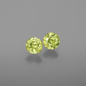0.79 ct Green Sphene Gemstone, Sphene Gem in Round Facet Shape for Sale.