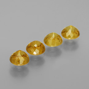 Sphene Gemstone in 4.4 mm Size for Sale, Sphene Stone in Yellow Golden Color