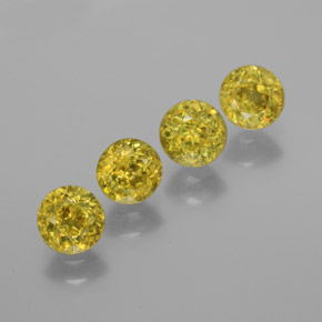 2.42 ct Green Sphene Stone, Natural Sphene in Round Facet Shape for Sale