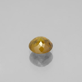 Sphene Gemstone in 5.4 mm Size for Sale, Sphene Stone in Golden Orange Color