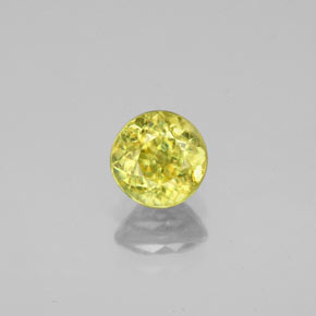 0.93 ct Green Sphene Gemstone, Sphene Gem in Round Facet Shape for Sale.