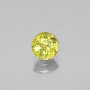 0.93 ct Green Sphene Stone, Natural Sphene in Round Facet Shape for Sale