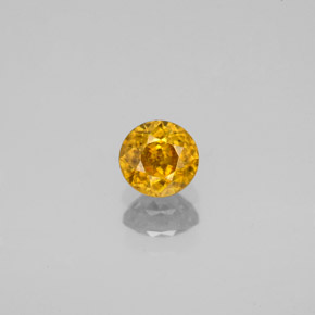 0.51 ct Gold Sphene Gemstone, Sphene Gem in Round Facet Shape for Sale.