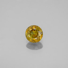 0.49 ct Green Sphene Gemstone, Sphene Gem in Round Facet Shape for Sale.