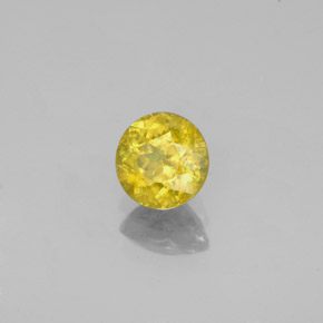 0.80 ct Green Sphene Stone, Natural Sphene in Round Facet Shape for Sale