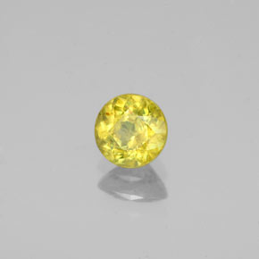 0.67 ct Green Sphene Stone, Natural Sphene in Round Facet Shape for Sale