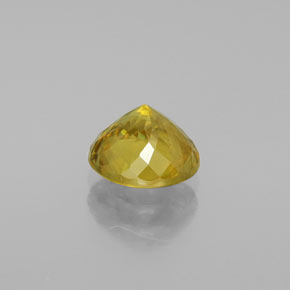 Sphene Gemstone in 6.7 mm Size for Sale, Sphene Stone in Greenish Golden Color