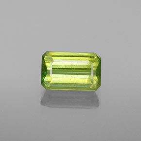 1.08 ct Green Sphene Gemstone, Sphene Gem in Octagon Facet Shape for Sale.