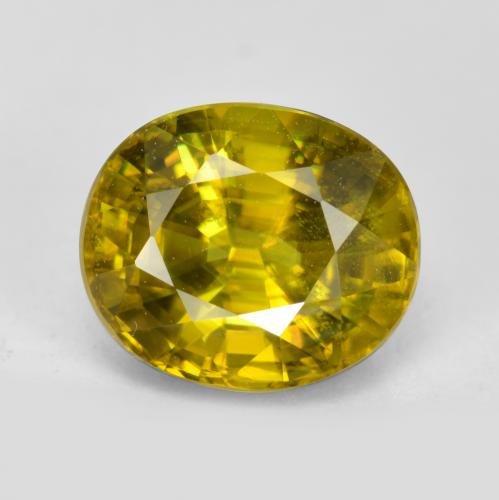 Deep Golden Brown Sphen Edelstein - 2ct Oval facettiert (ID: 361698)
