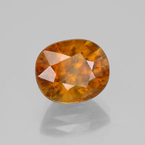 4.56 ct Yellow Sphene Stone, Natural Sphene in Oval Facet Shape for Sale