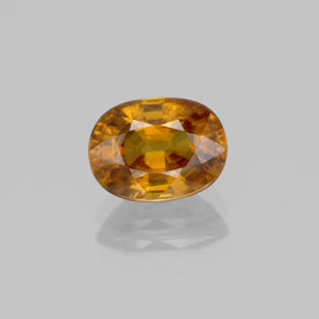 2.40 ct Yellow Sphene Gemstone, Sphene Gem in Oval Facet Shape for Sale.