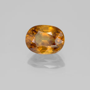 2.40 ct Yellow Sphene Stone, Natural Sphene in Oval Facet Shape for Sale
