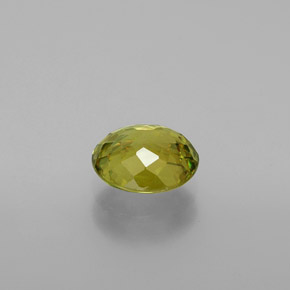 Sphene Gemstone in 7.9 x 6.8 mm Size for Sale, Sphene Stone in Medium Green Color