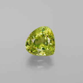 2.37 ct Green Sphene Gemstone, Sphene Gem in Pear Facet Shape for Sale.