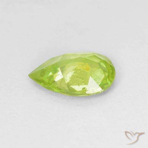 Sphene Gemstone in 7.3 x 5 mm Size for Sale, Sphene Stone in Bright Green Color