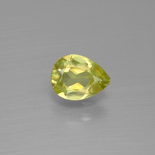 Зеленовато-желтый Сфен Камень - 0.7ct Фасетная Груша (ID: 390433)