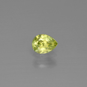 0.42 ct Green Sphene Gemstone, Sphene Gem in Pear Facet Shape for Sale.