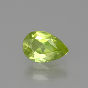 1.33 ct Green Sphene Gemstone, Sphene Gem in Pear Facet Shape for Sale.