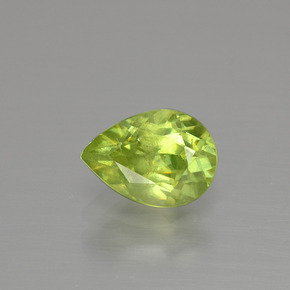 1.18 ct Green Sphene Gemstone, Sphene Gem in Pear Facet Shape for Sale.