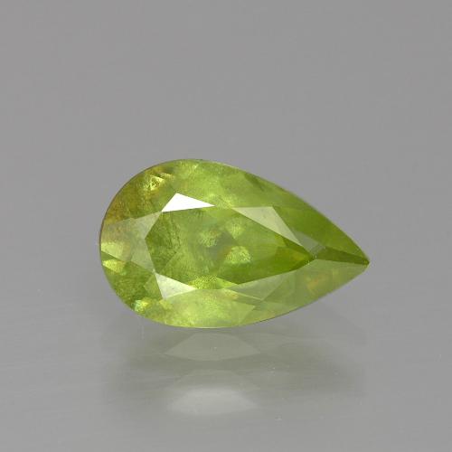 Светло-желтый Сфен Камень - 1.9ct Фасетная Груша (ID: 390447)
