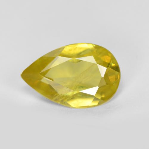 Medium Yellow Сфен Камень - 1.4ct Фасетная Груша (ID: 390448)