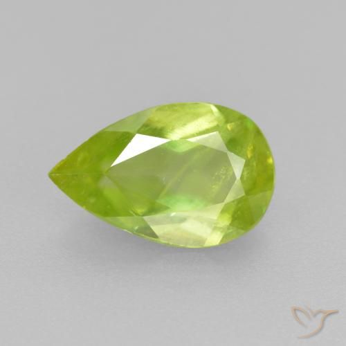 1.19 ct Yellow Sphene, 9.1 x 5.8 mm Pear Cut From Sri Lanka, Photo A