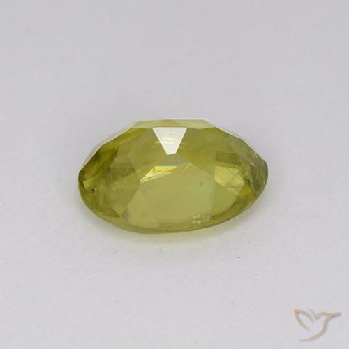 Sphene Gemstone in 8.7 x 6.6 mm Size for Sale, Sphene Stone in Lemon Yellow Color