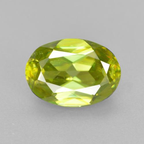 1.4ct Oval Facet Golden Green Sphene for sale thumb image of 1.4ct Oval Facet Golden Green Sphene (ID: 391061)