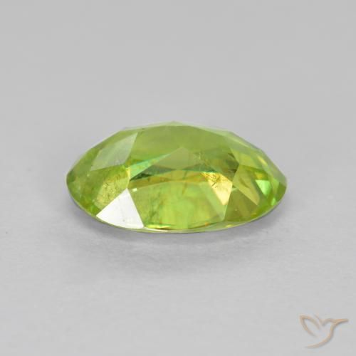 Sphene Gemstone in 8 x 5.7 mm Size for Sale, Sphene Stone in Bright Lemon Yellow Color