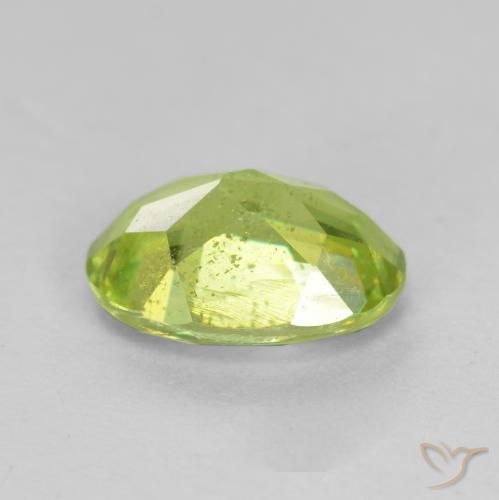 Sphene Gemstone in 7.5 x 5.3 mm Size for Sale, Sphene Stone in Bright Green Color
