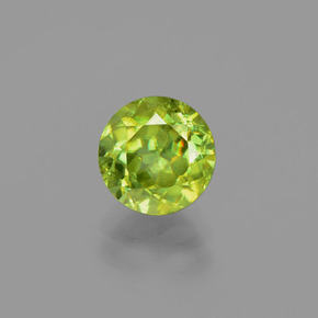 1.84 ct Green Sphene Gemstone, Sphene Gem in Round Facet Shape for Sale.