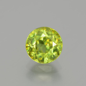 1.20 ct Green Sphene Gemstone, Sphene Gem in Round Facet Shape for Sale.