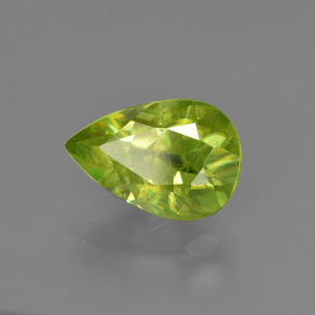 2.07 ct Green Sphene Stone, Natural Sphene in Pear Facet Shape for Sale